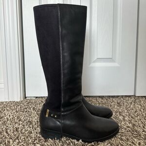 Cole Haan Black Knee-High Leather Boots